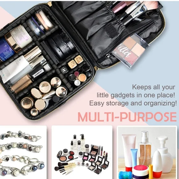 Grey Marble Travel Organizer Case. Cosmetics/Jewelry/Phone/Headphones. Brand New - Picture 9 of 12